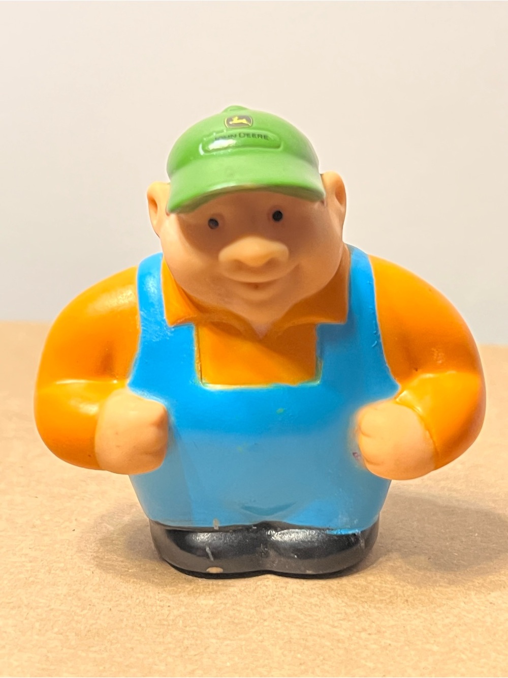 John Deere Green Hat Farmer Figure - Orange & Blue Kids Toy